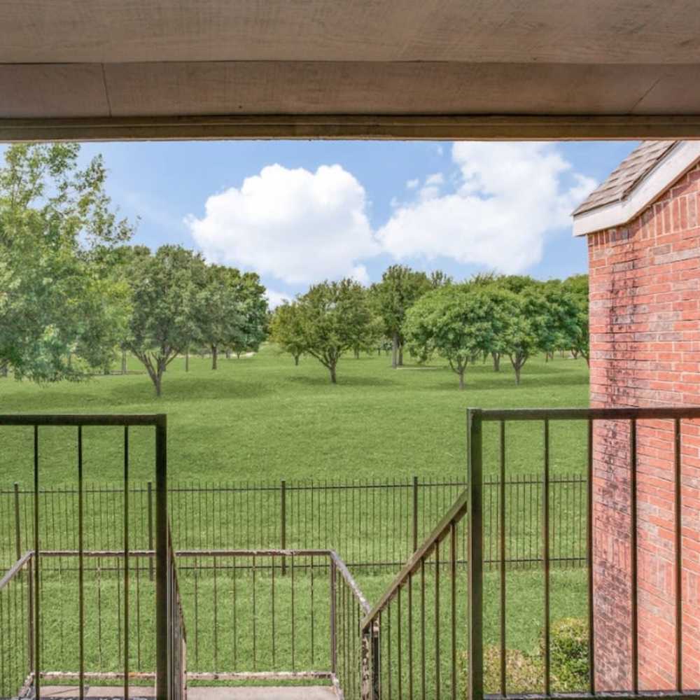 Private balcony at Gable Point in Dallas,Texas