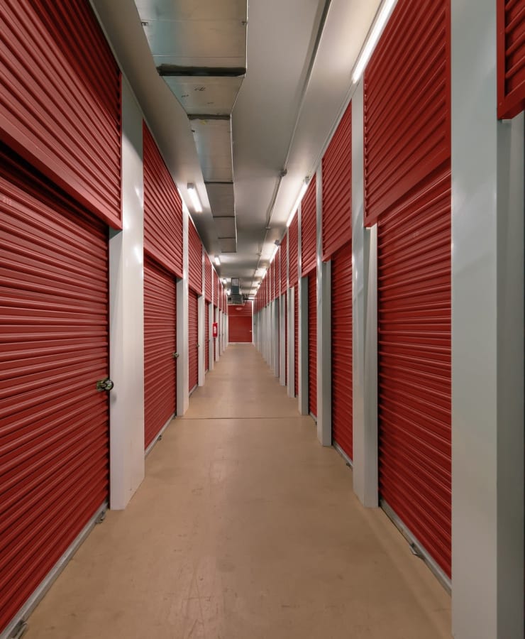 Indoor climate controlled self storage units at StorQuest Economy Self Storage in Worthington, Ohio