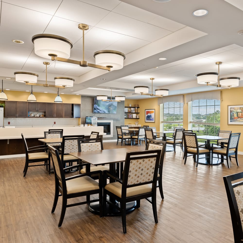 Dining room at Anthology of Overland Park in Overland Park, Kansas