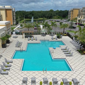 Our resort-style swimming pool is a terrific way to stay in shape at Lola Apartments in Riverview, Florida