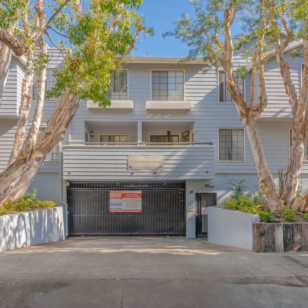 View of apartment at Ocean Park Villas in Santa Monica, California, 