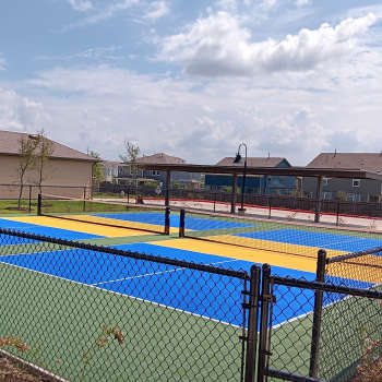 The fun Pickleball Court at Cypress Creek at Stoney Ridge in Del Valle, Texas