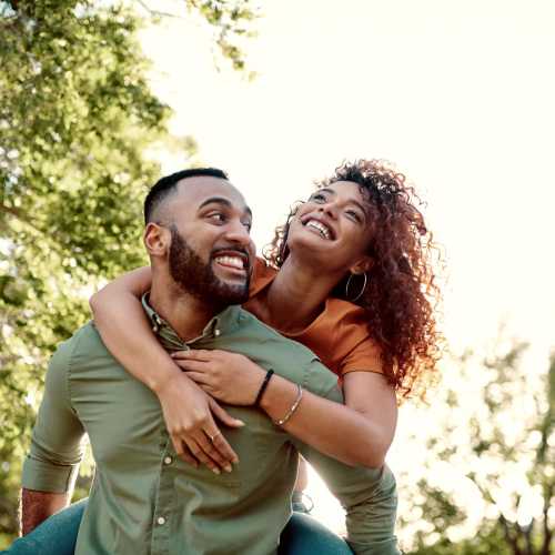 Happy resident couple at The Reserve at White Oak in Garner, North Carolina
