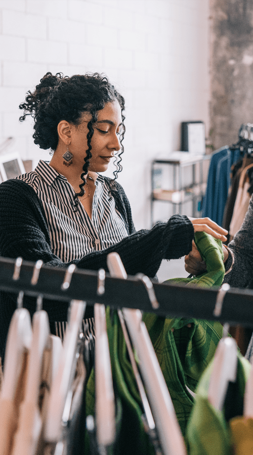 Man shopping near Residences at 111 Lyon in Grand Rapids, Michigan