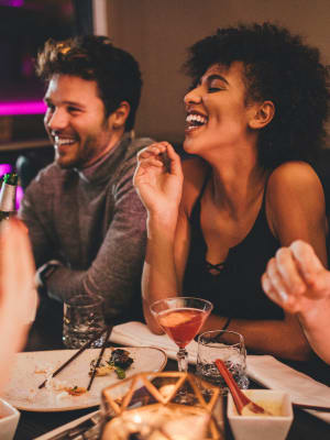 Residents out for drinks and a meal at a favorite local spot near Steelyard in Oklahoma City, Oklahoma