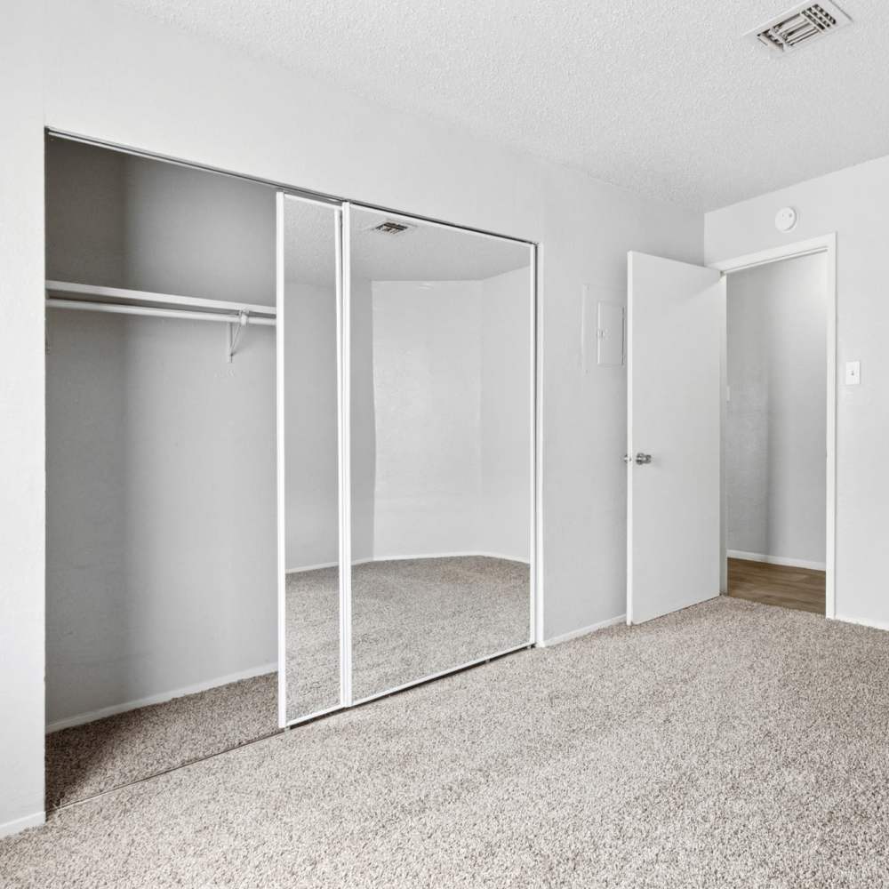 Spacious closets in the bedroom at Arbors of Taylor in Taylor, Texas