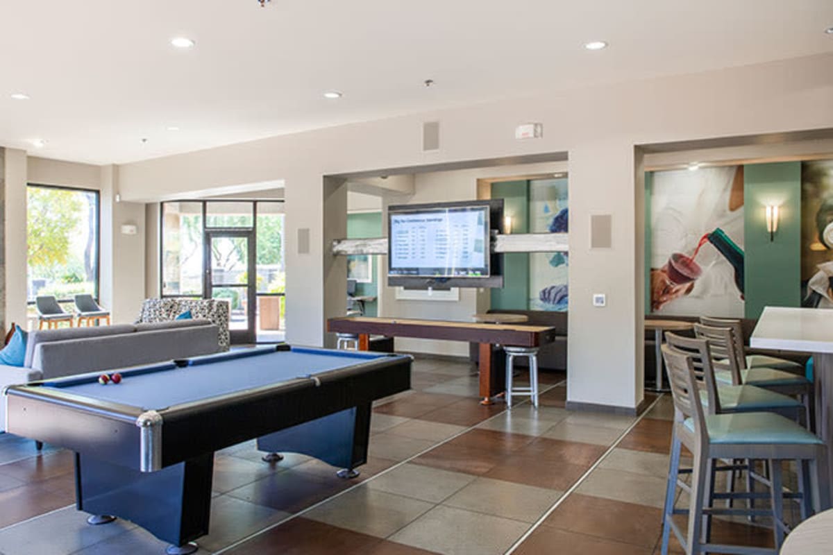 Billiards table at Ascent at Papago Park in Phoenix, Arizona