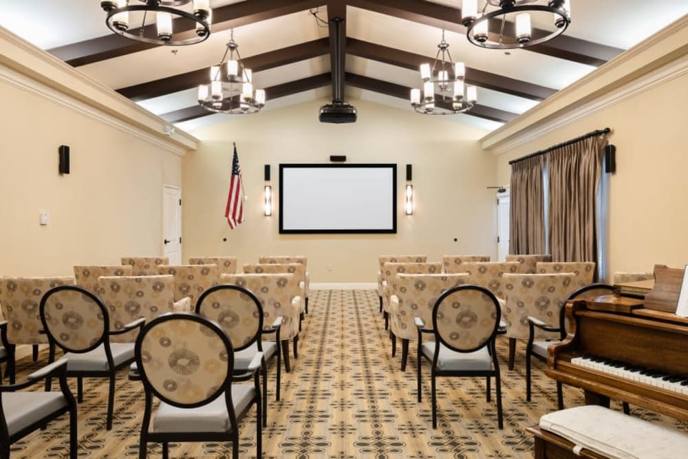 Lecture hall seating at Anthology of Stonebridge Ranch in McKinney, Texas