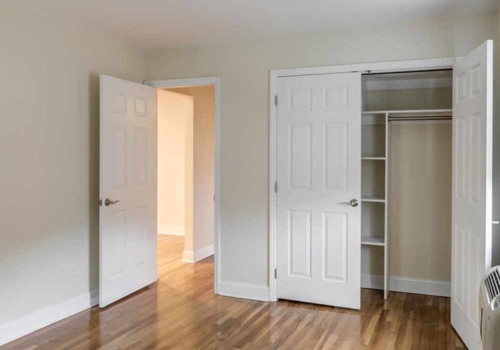 Open floor plan with walk in closets at Pompton Gardens in Cedar Grove, New Jersey