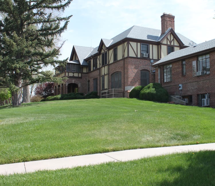 Sunny courtyards at Eastern Star Masonic Retirement Campus in Denver, CO