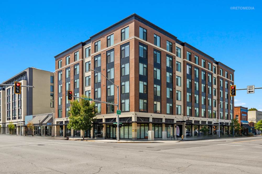 Exterior downtown community at Koz on State in Salem, Oregon