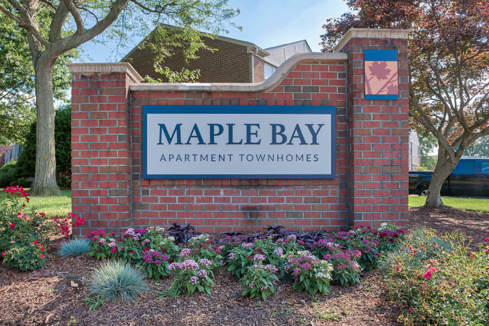 Entry Sign at Maple Bay Townhomes in Virginia Beach, Virginia