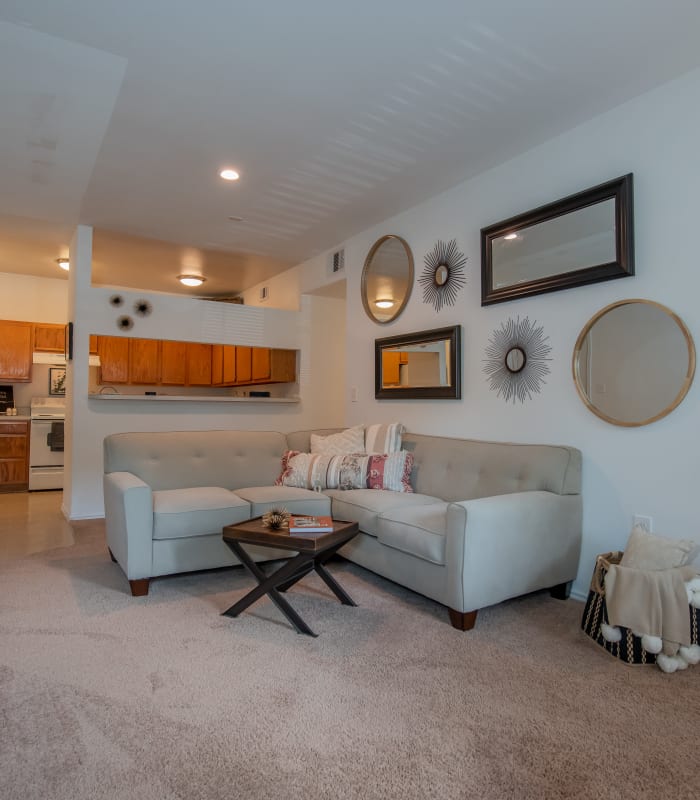 Spacious living room at The Pointe of Ridgeland in Ridgeland, Mississippi