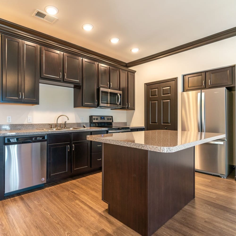 Stainless-steel appliances in an apartment at Kennedy Highlands, Mc Kees Rocks, Pennsylvania 