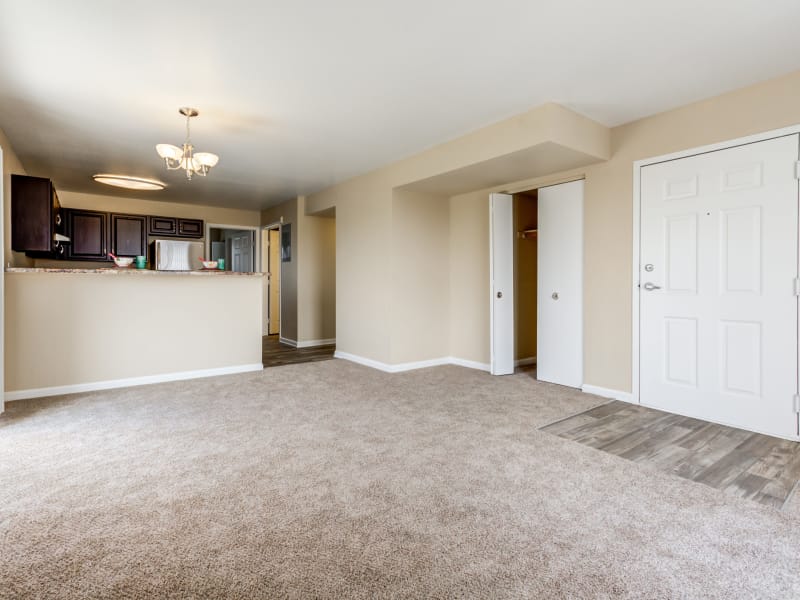 Modern kitchen at Belle Creek Apartments in Henderson, CO