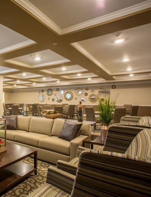 Clubhouse lounge at The Marquis at the Woods in Webster, New York