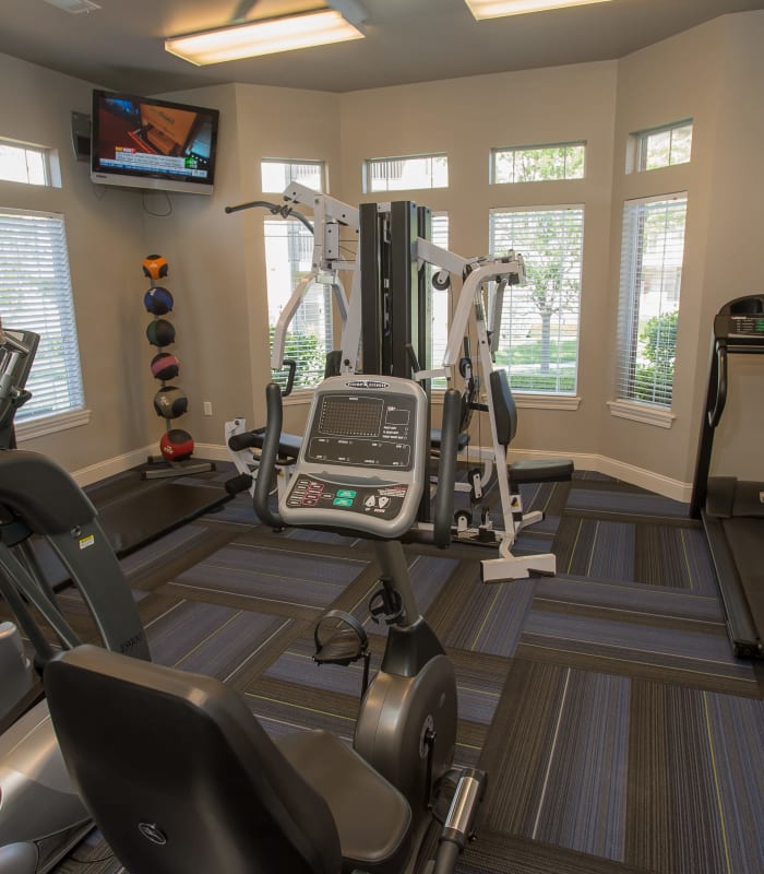 Fitness center at Villas of Waterford Apartments in Wichita, Kansas