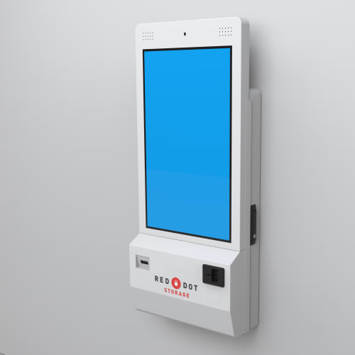 A rental kiosk at Red Dot Storage in Machesney Park, Illinois