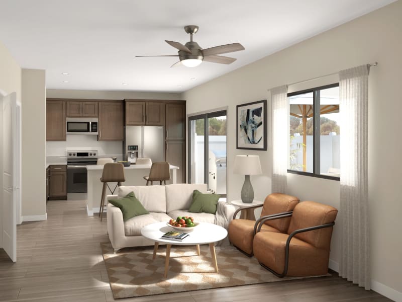 Brand-new 1, 2 & 3 bedroom detached homes at Tavalo at Cadence in Mesa, Arizona