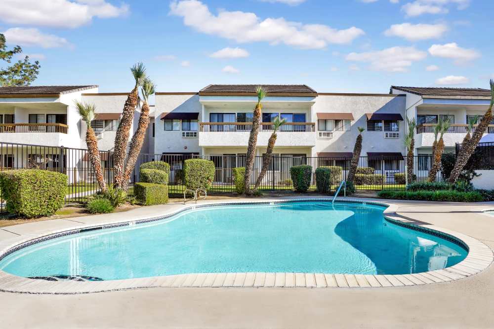 Pool area at Citrus Place in Riverside, California