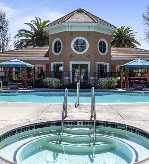 Pool at Villa Del Sol in Sunnyvale, California,