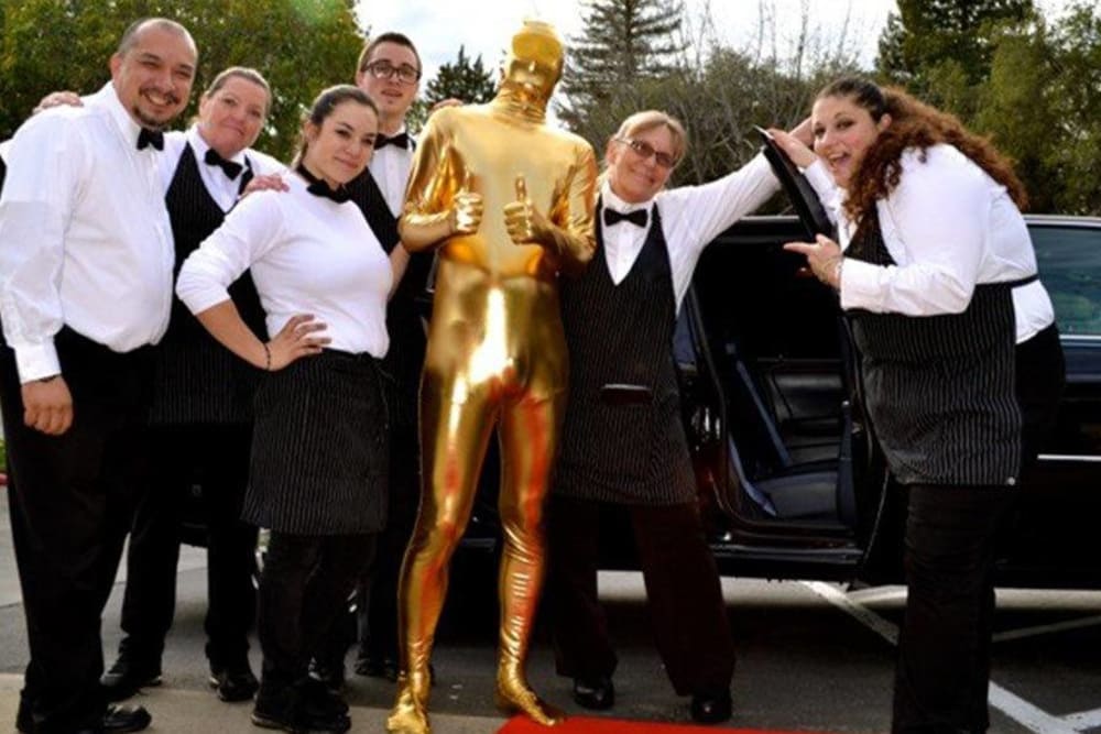 Oscar party at Roseville Commons Senior Living in Roseville, California