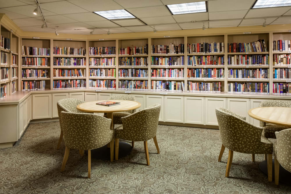 Well stocked library room at The Reserve at Thousand Oaks in Thousand Oaks, California