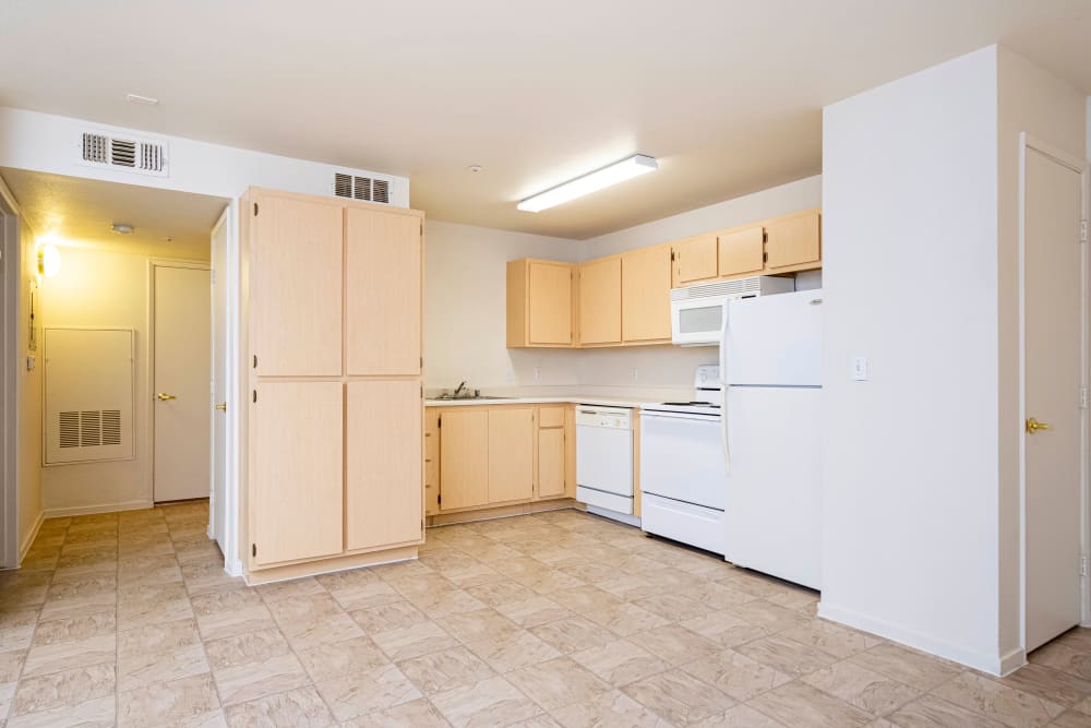 Kitchen at Creekside Village Senior Apartment Homes in Pittsburg, California