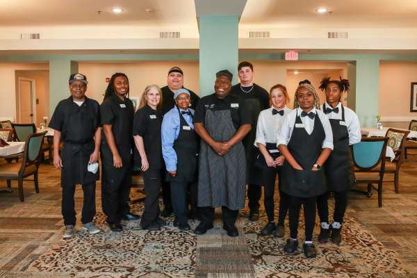 Staff pose for a picture at Harmony Senior Services in Charleston, South Carolina