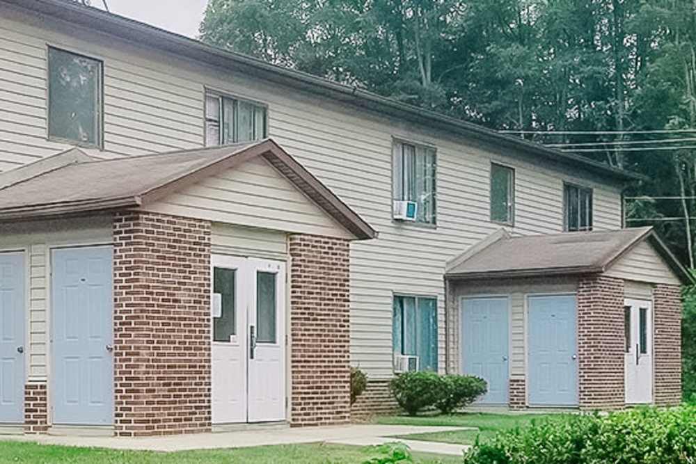 Outside view of apartment building at West Unity Apartments in West Unity, Ohio