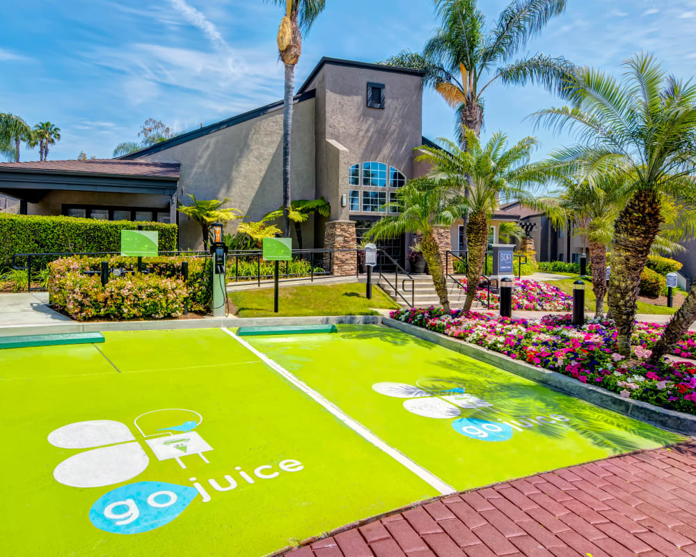 Electric vehicle charging stations at Sofi Laguna Hills in Laguna Hills, California