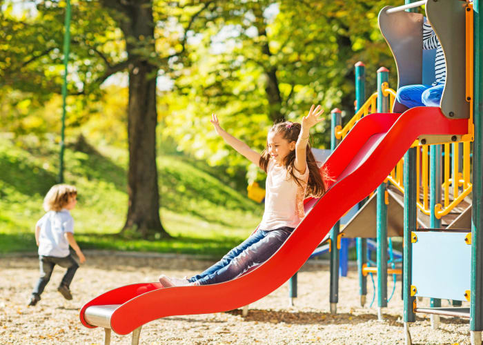Children on the playground at Centerview Terrace in Smyrna, Georgia