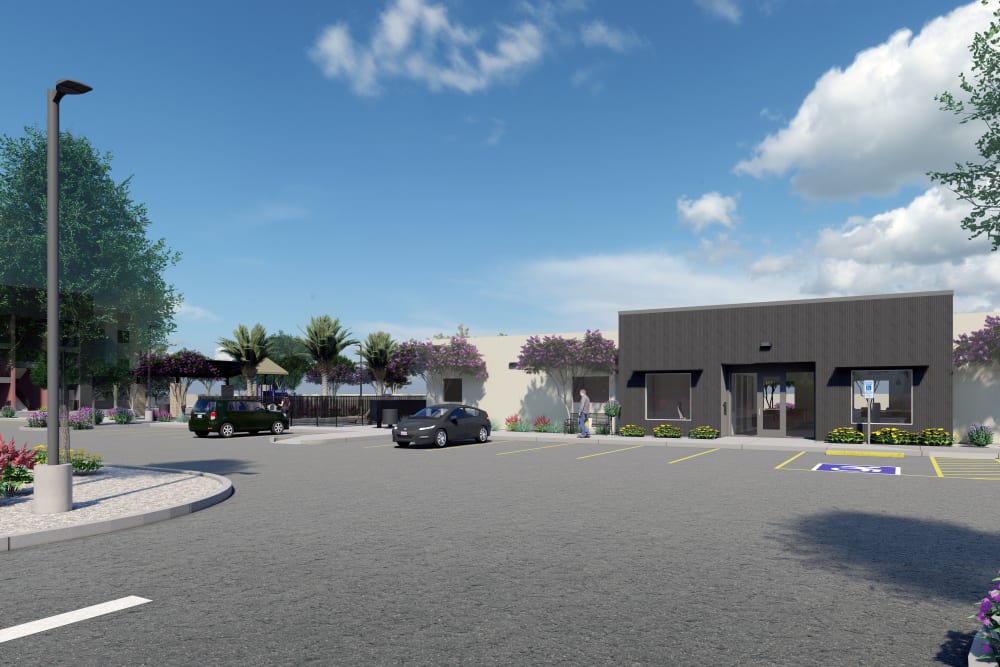 Renderings of apartments at Salt River Flats in Phoenix, Arizona