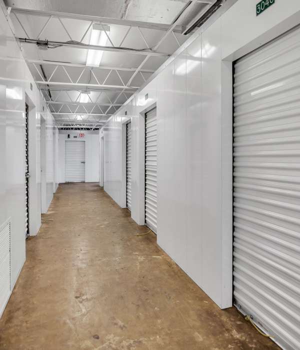 A passage way at the storage units at Storage Hub - Clearwater - Ulmerton in Clearwater, Florida