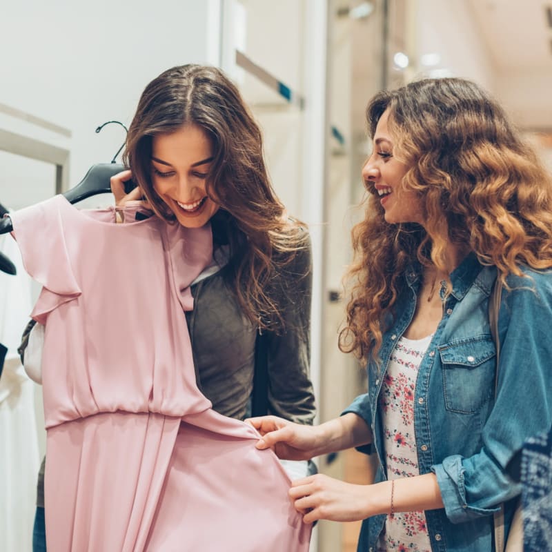 Residents shop for clothes near Rockwood Park, Richmond, Virginia