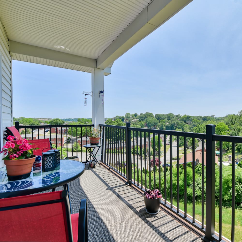 Private balcony at Crossroad Towers, Pittsburgh, Pennsylvania