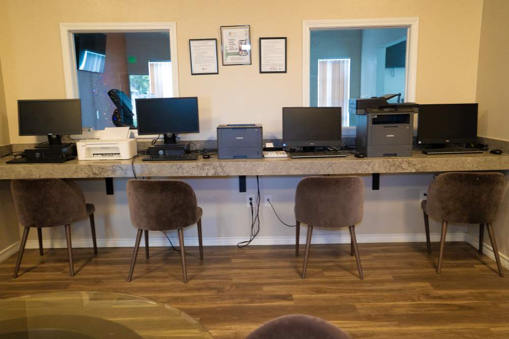 Business center at Sea Mist Townhomes in Rockport,Texas