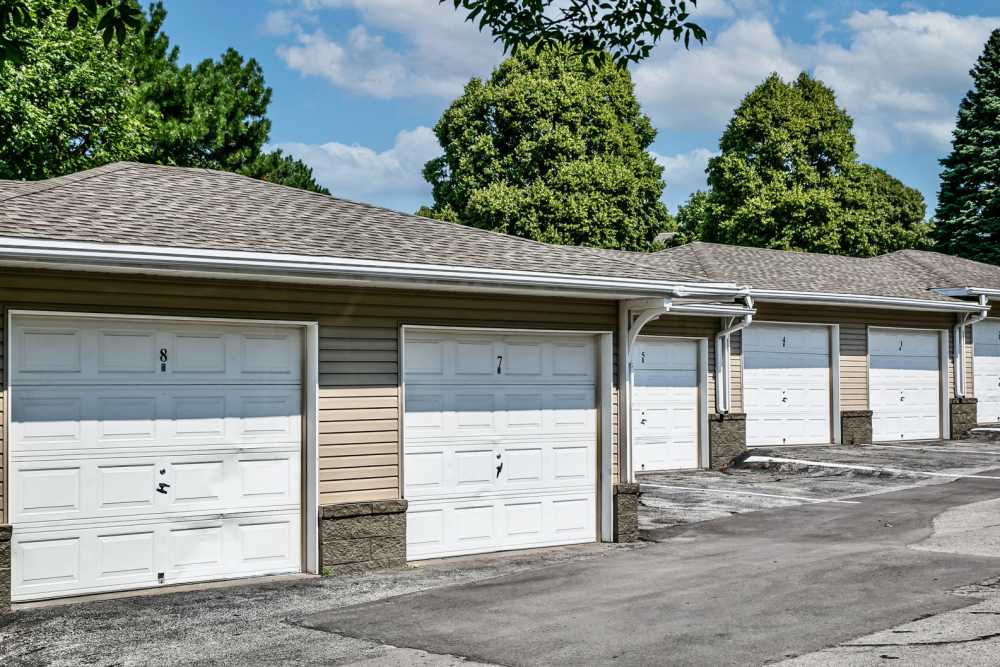 Garages at The Falgrove Apartments in Omaha, Nebraska