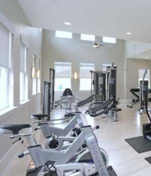Resident fitness center at Keystone At James Landing in Jamestown, North Carolina 
