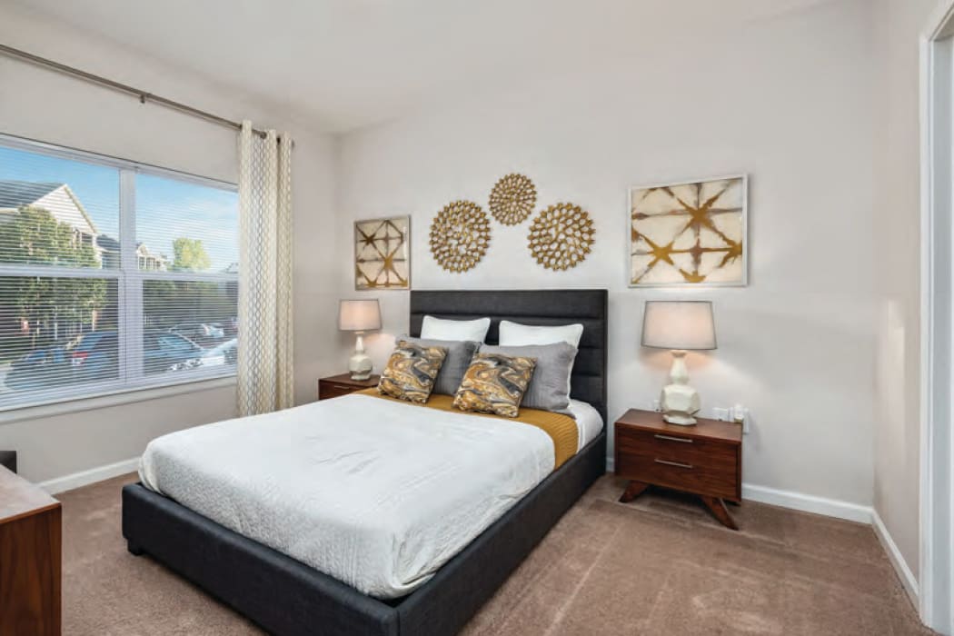Large bedrooms at Cornerstone Apartments in Independence, Missouri.