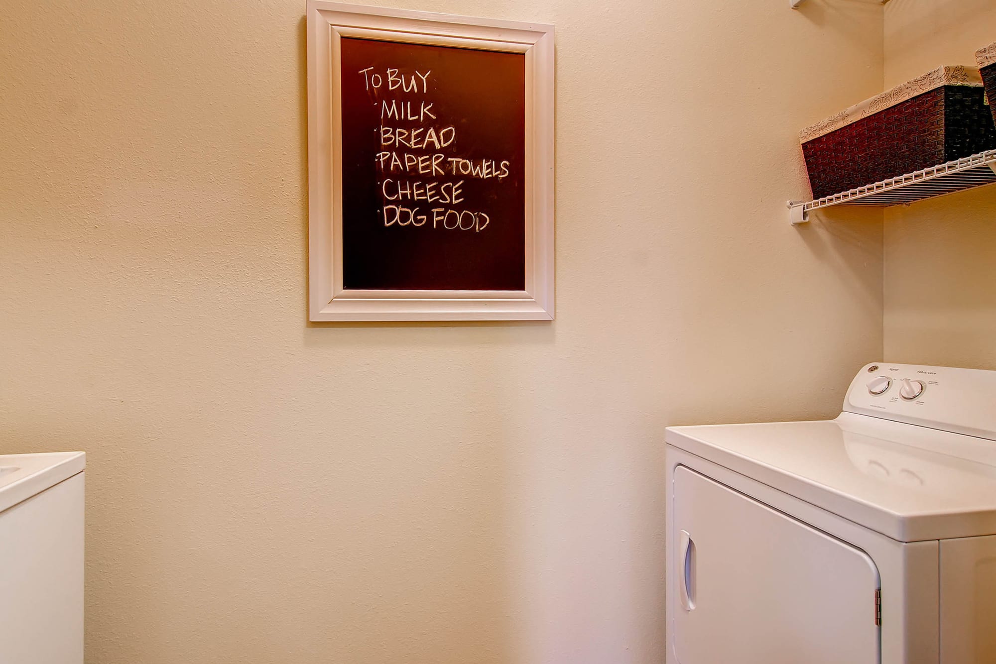 A washer and dryer at M2 Apartments in Denver, Colorado