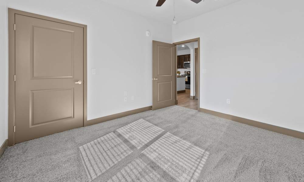 Bedroom of an apartment Harvest Creek in Marshall, Texas