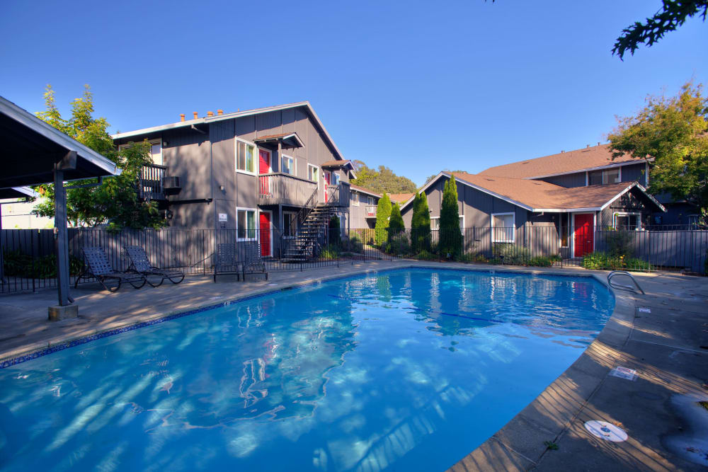 Resort-style swimming pool at Spring Lake Apartment Homes in Santa Rosa, California