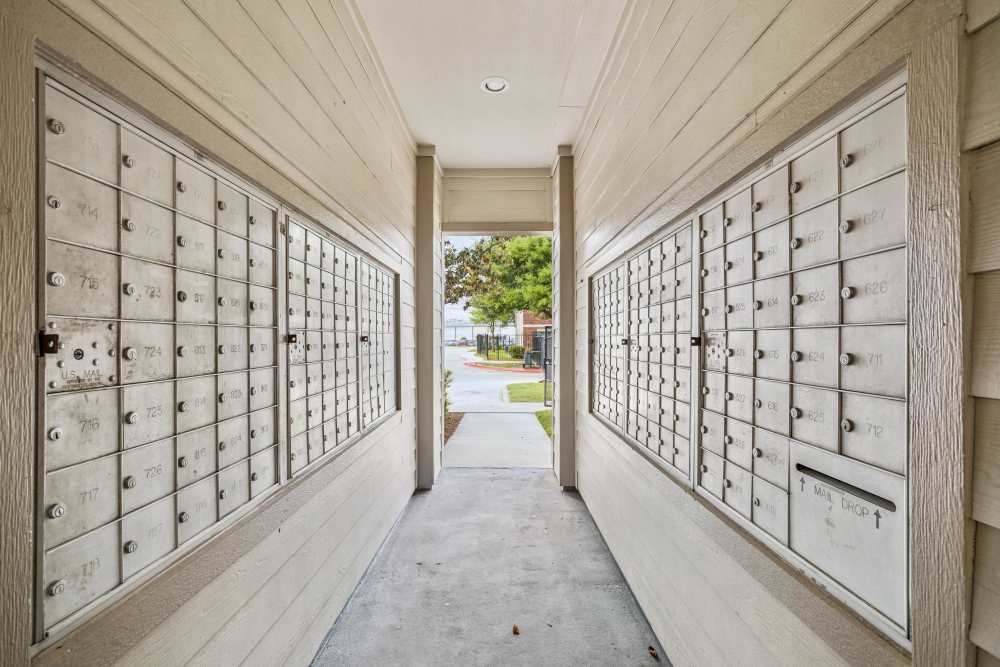 Resident mail center at Atascocita Pines in Humble, Texas