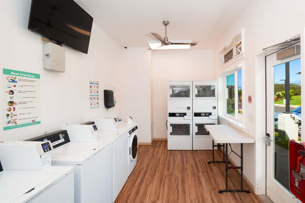Community laundry at Koa`e Makana in Koloa, Hawaii