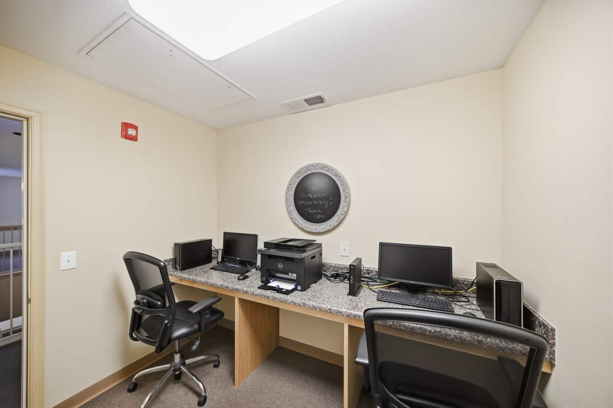 Business center at River Towne Manor in Roanoke Rapids, North Carolina