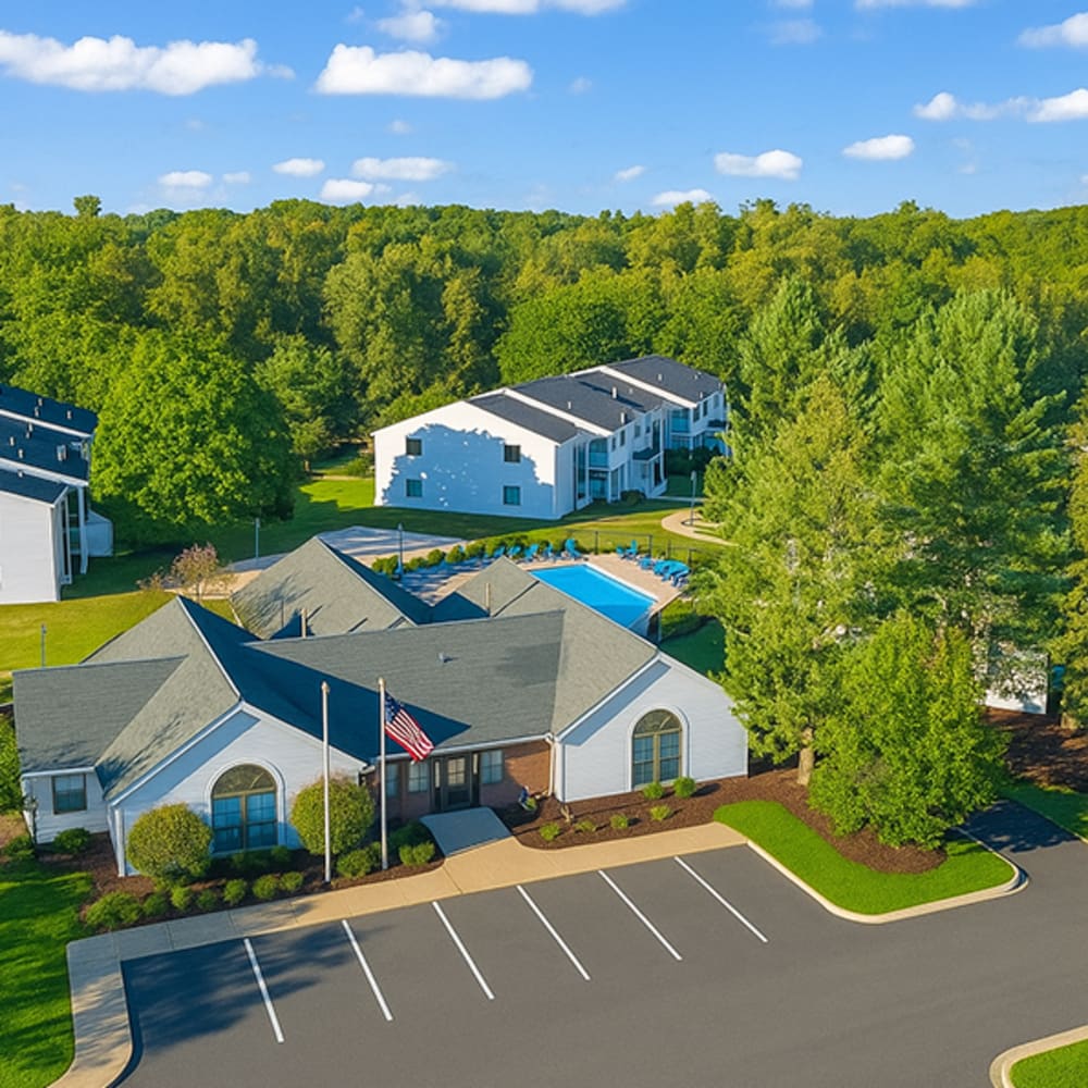 Ariel view of Central Park Place in Grand Rapids, 