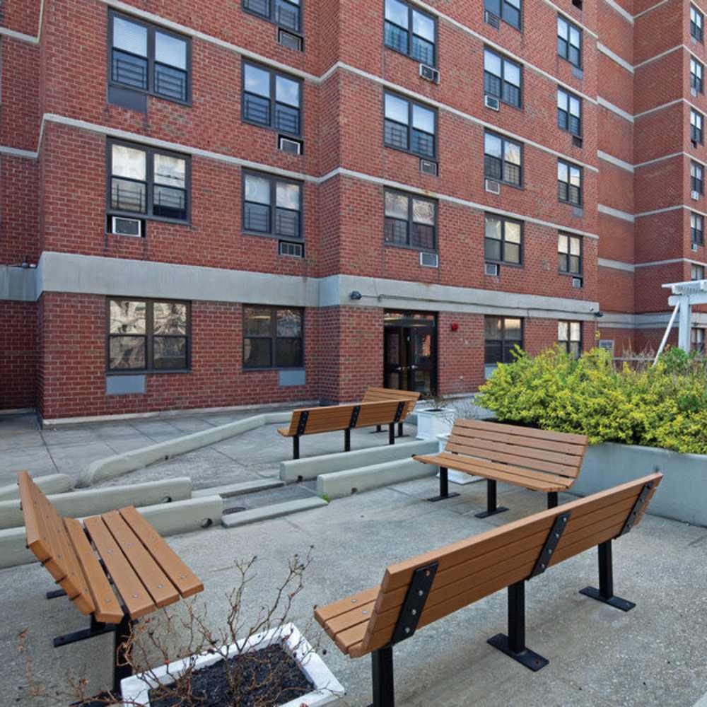 Outdoor seating at The Caroline in New York, New York