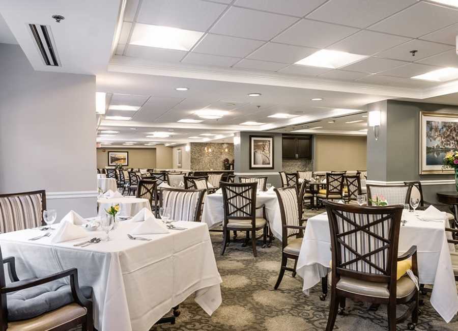 Community dining area at The Residences at Thomas Circle in Washington, District of Columbia