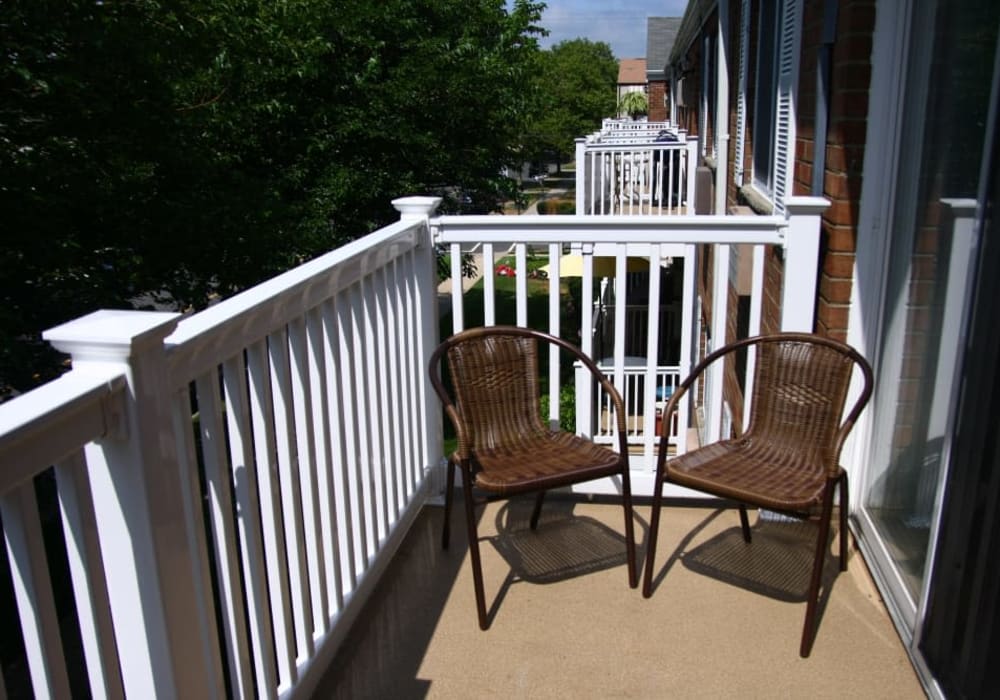 Private balcony at Brinley Manor in Bradley Beach, New Jersey